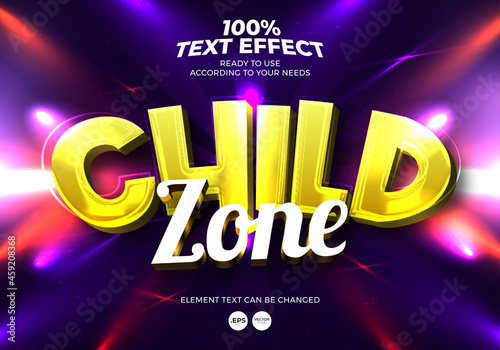 Child Zone Text Effect