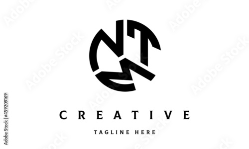 NTM circle three letter logo vector