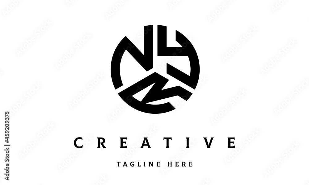 NYR circle three letter logo vector NYR circle three letter logo vector