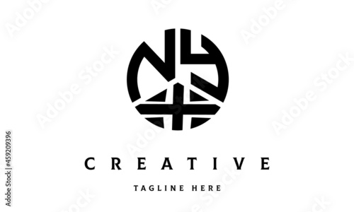NYX circle three letter logo vector