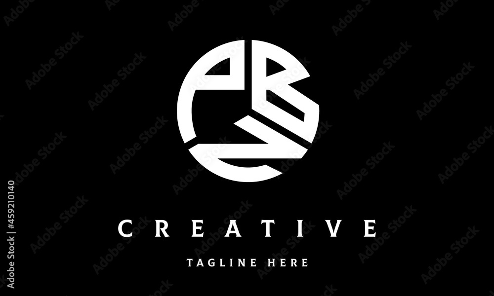 PBN circle three letter logo vector PBN circle three letter logo vector
