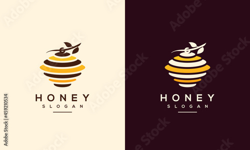 Hive logo template design vector. Honey design concept, creative