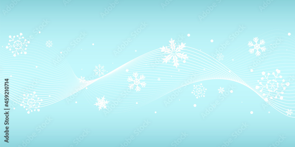 Christmas background with snowflakes and wavy lines Christmas background with snowflakes and wavy lines