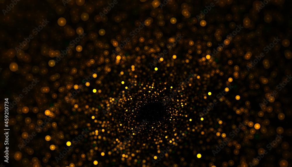 scattered golden glitter particles background