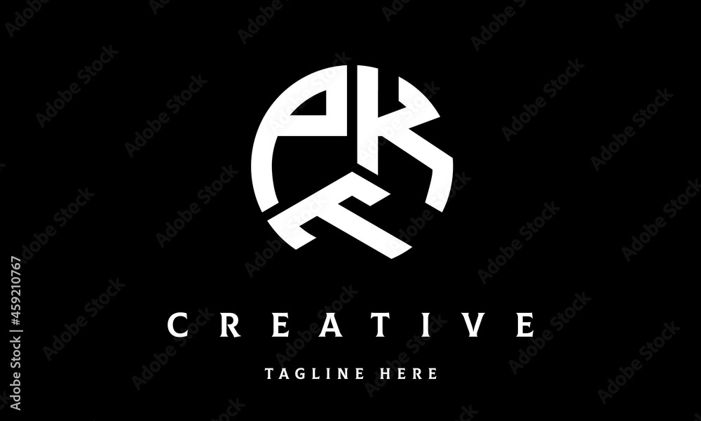 PKT circle three letter logo vector PKT circle three letter logo vector