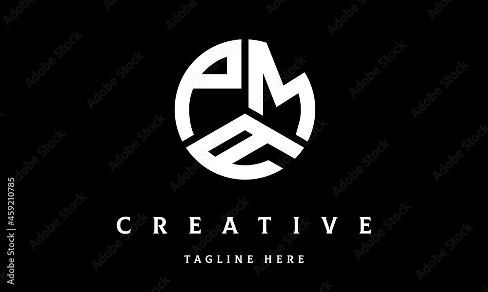 PMA circle three letter logo vector PMA circle three letter logo vector