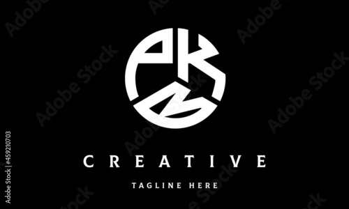 PKB circle three letter logo vector