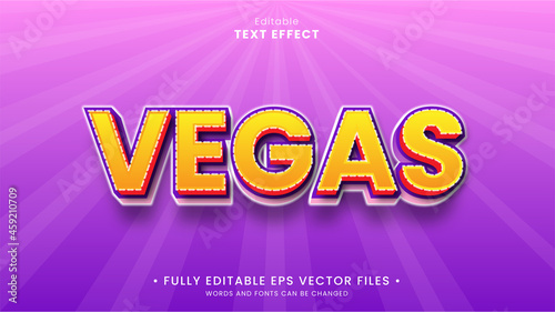 Vegas editable text effect