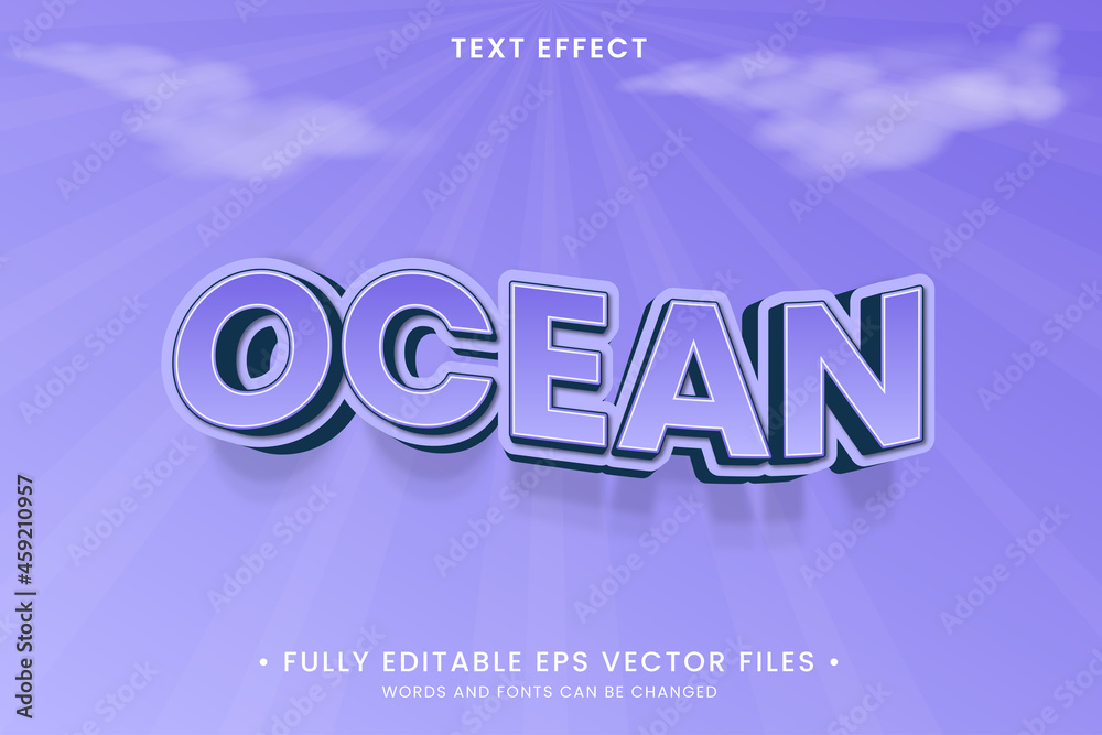 Ocean editable text effect Ocean editable text effect