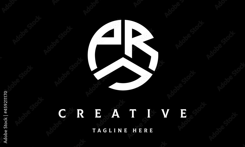 PRJ circle three letter logo vector PRJ circle three letter logo vector