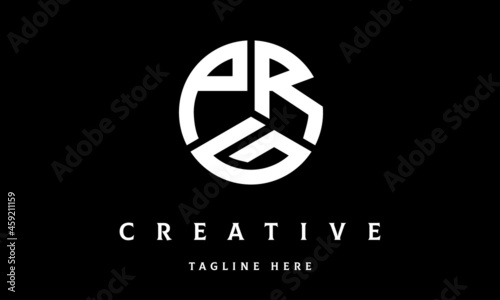PRG circle three letter logo vector