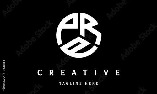 PRP circle three letter logo vector