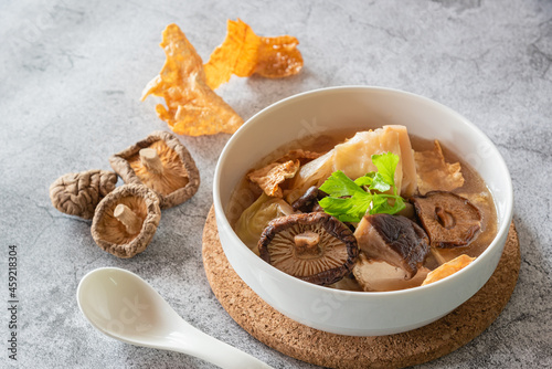 Vegetarian Braised Cabbage with shiitake mushroom, Chinese vegetarian food festival