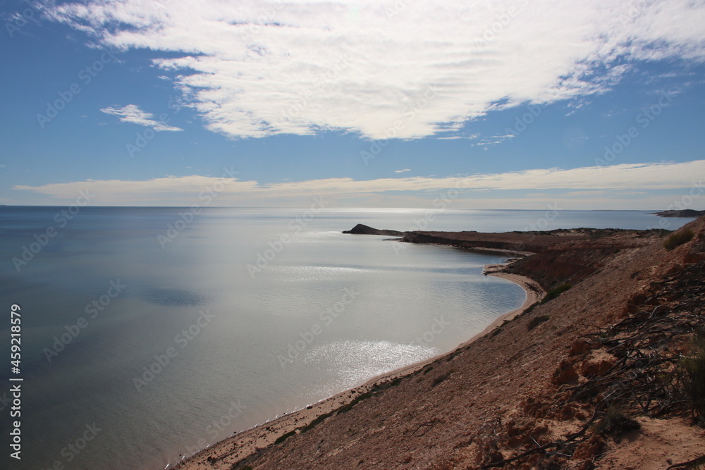 View over Shark Bay from Eagle Bluff near Denham, Western Australia.