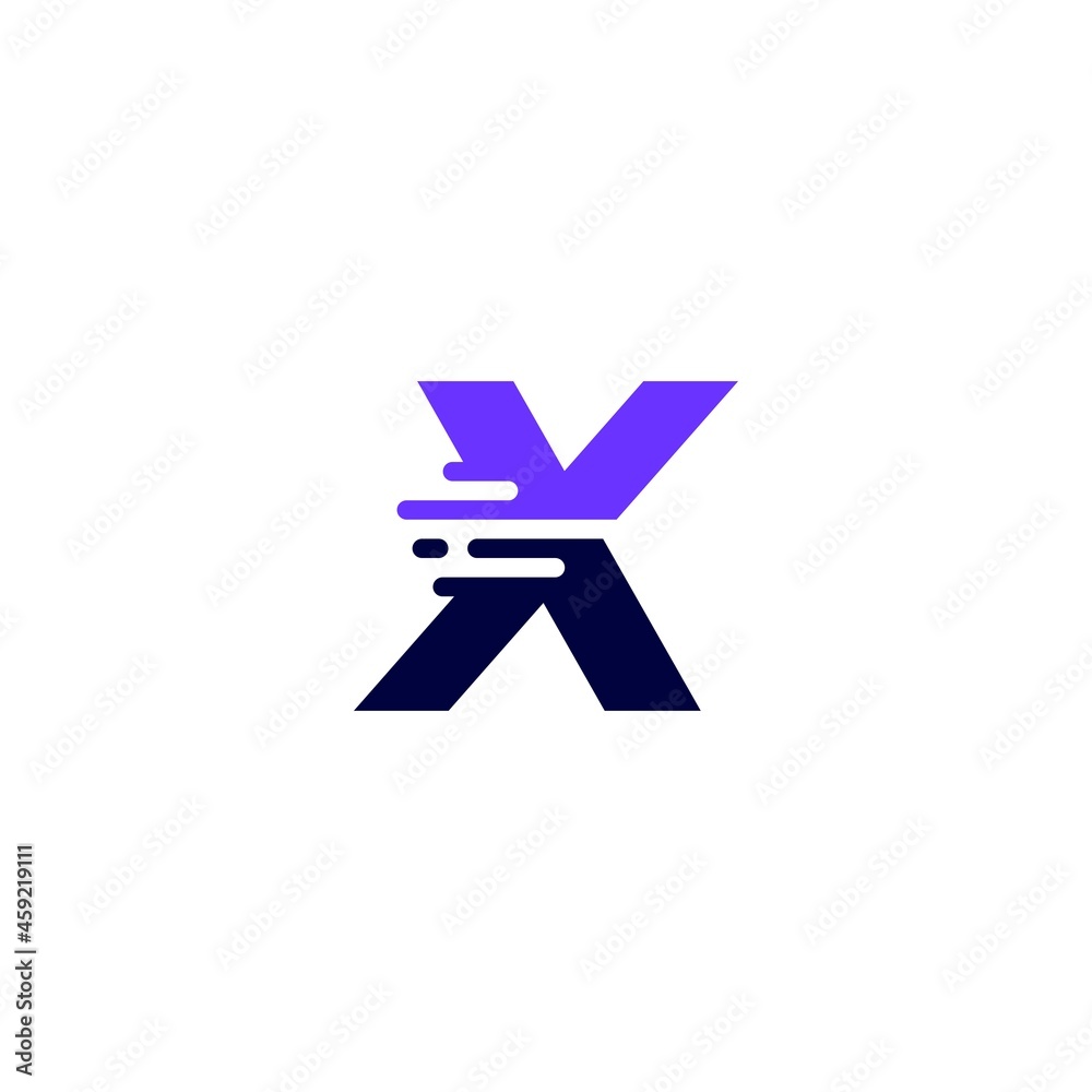 x letter dash lowercase tech digital fast quick delivery movement blue logo vector icon illustration x letter dash lowercase tech digital fast quick delivery movement blue logo vector icon illustration