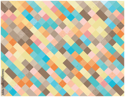 Abstract vector mosaic tiles pattern. Color vector squares background, flat design.