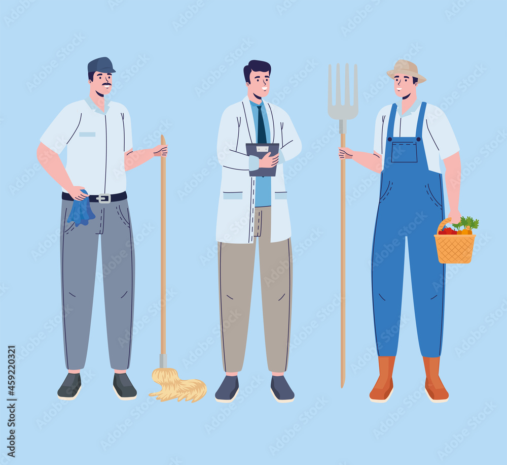 professions workers three characters professions workers three characters