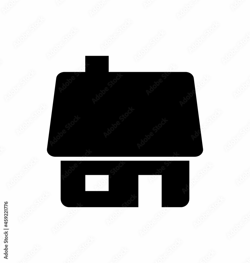 House Home icon Black and white Vector logo design isolated Stock Vector Adobe Stock