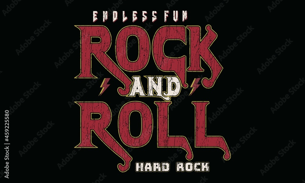 rock and roll, feel freedom vector vintage print design for t-shirt and others print vector design tee shirt-5