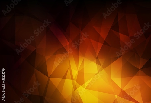 Dark Orange vector polygonal template.