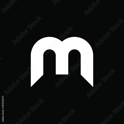 Unique logo design letter M on black background, Logo Design M Letter