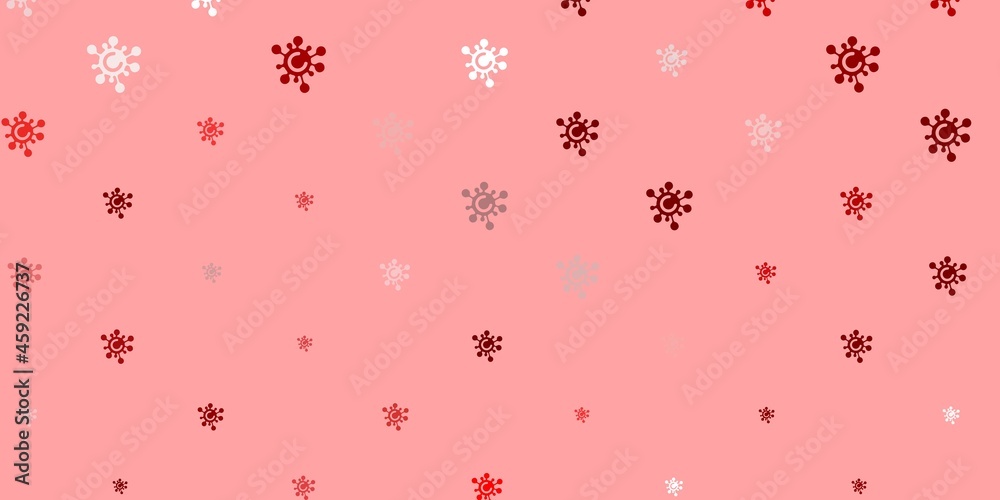 Light Red vector texture with disease symbols. Light Red vector texture with disease symbols.