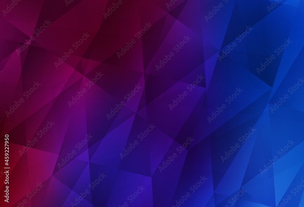 Fototapeta premium Dark Blue, Red vector abstract polygonal template.