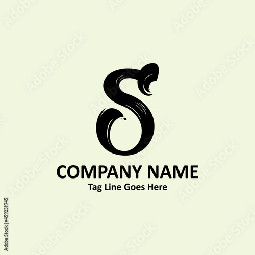 Unique logo design letter S on black background  Logo Design S Letter