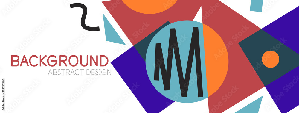 Abstract background. Blocks, lines, triangles, circles composition. Techno or business concept for wallpaper, banner, background, landing page Abstract background. Blocks, lines, triangles, circles composition. Techno or business concept for wallpaper, banner, background, landing page