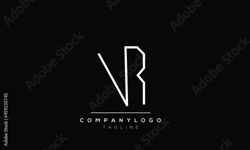 
Abstract Letter Initial VR RV Vector Logo Design Template
