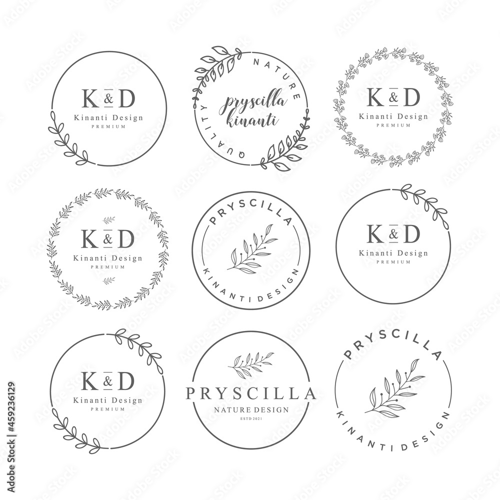Set of Feminine Logo Templates Set of Feminine Logo Templates