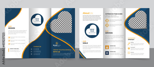 Creative corporate modern business trifold brochure template, trifold layout, letter, a4 size brochure	