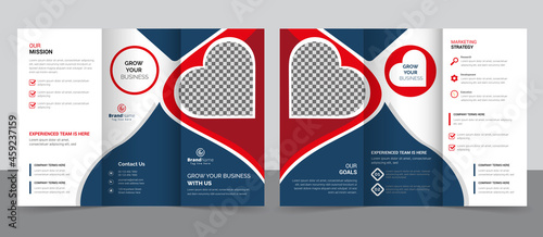 Creative corporate modern business trifold brochure template, trifold layout, letter, a4 size brochure	