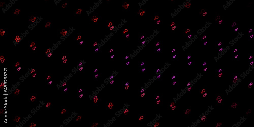 Dark Pink vector template with businesswoman signs. Dark Pink vector template with businesswoman signs.