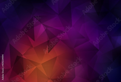 Dark Pink, Yellow vector gradient triangles texture.