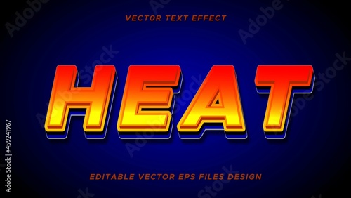 Abstract Gradient Orange Word Heat Editable Text Effect Design Template