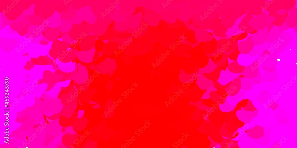 Light pink, red vector template with abstract forms.