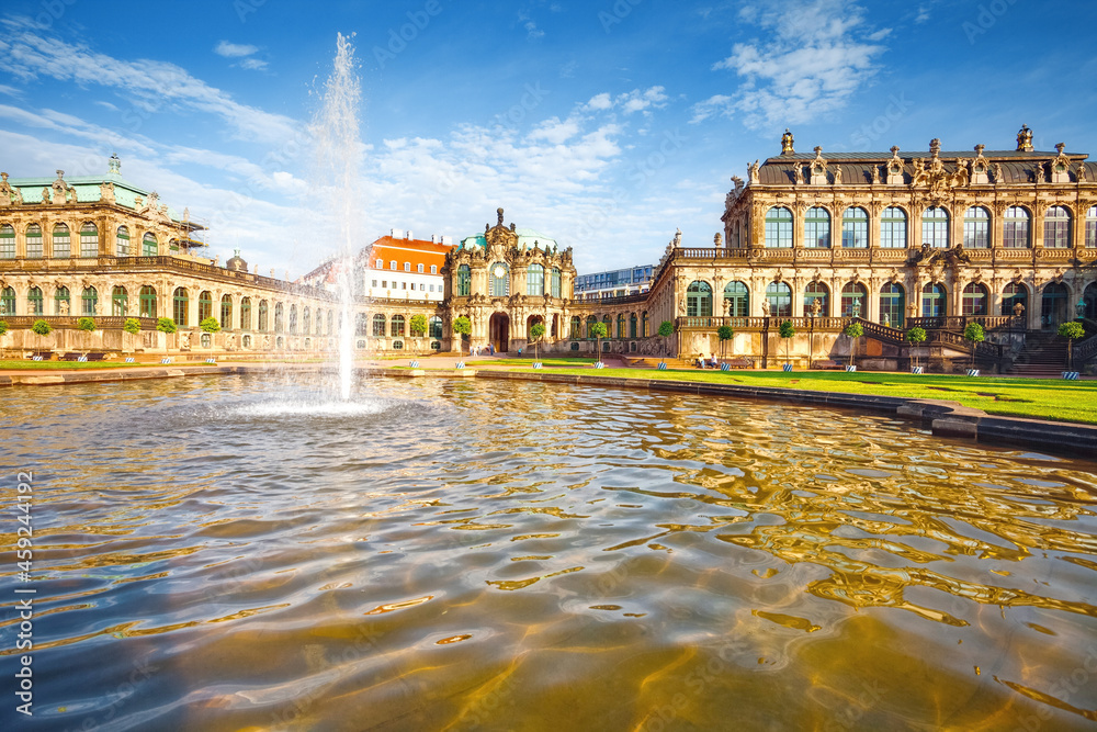 Fototapeta premium The Zwinger Palace with fountain in Dresden, Germany