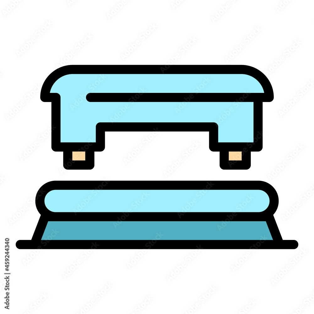 Hole puncher icon. Outline hole puncher vector icon color flat isolated Hole puncher icon. Outline hole puncher vector icon color flat isolated