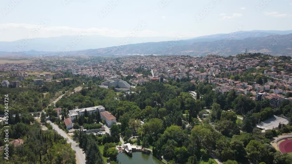 Amazing Aerial view of town of Sandanski, Bulgaria Amazing Aerial view of town of Sandanski, Bulgaria