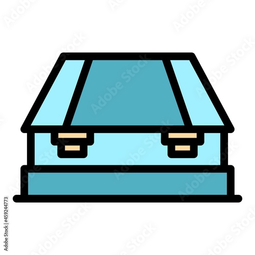 Mechanical hole punch icon. Outline mechanical hole punch vector icon color flat isolated