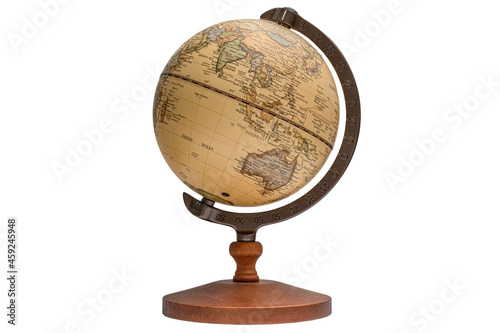 Globe Model On White Background