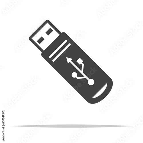 Flash drive icon transparent vector isolated