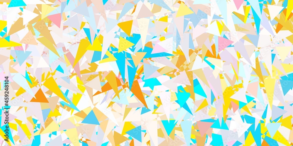 Light Blue, Yellow vector background with triangles. Light Blue, Yellow vector background with triangles.
