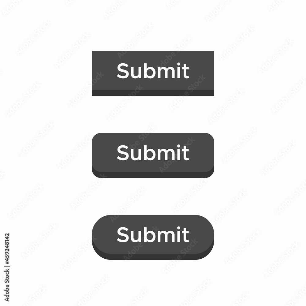 Submit Icon Vector in 3d Button Submit Icon Vector in 3d Button