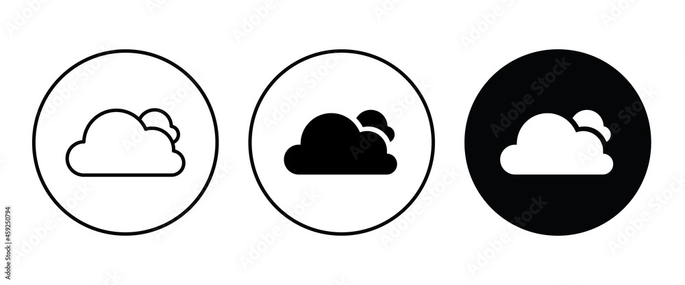cloudy weather, cloud icon button, vector, sign, symbol, logo, illustration, editable stroke, flat design style isolated on white cloudy weather, cloud icon button, vector, sign, symbol, logo, illustration, editable stroke, flat design style isolated on white