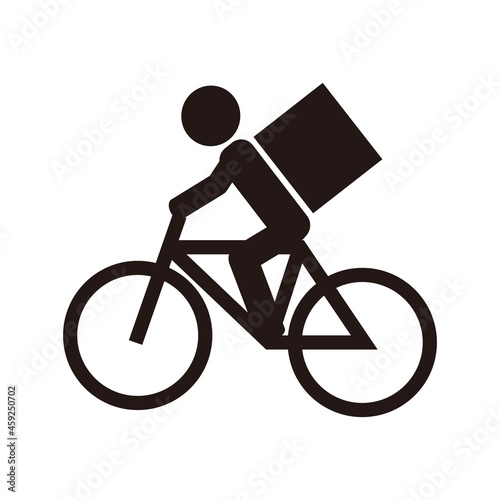 自転車デリバリーのベクターイラスト