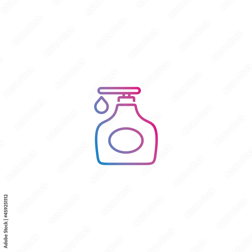 Barber lotion outline gradient icon vector Barber lotion outline gradient icon vector
