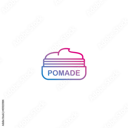 Barber pomade outline gradient icon vector
