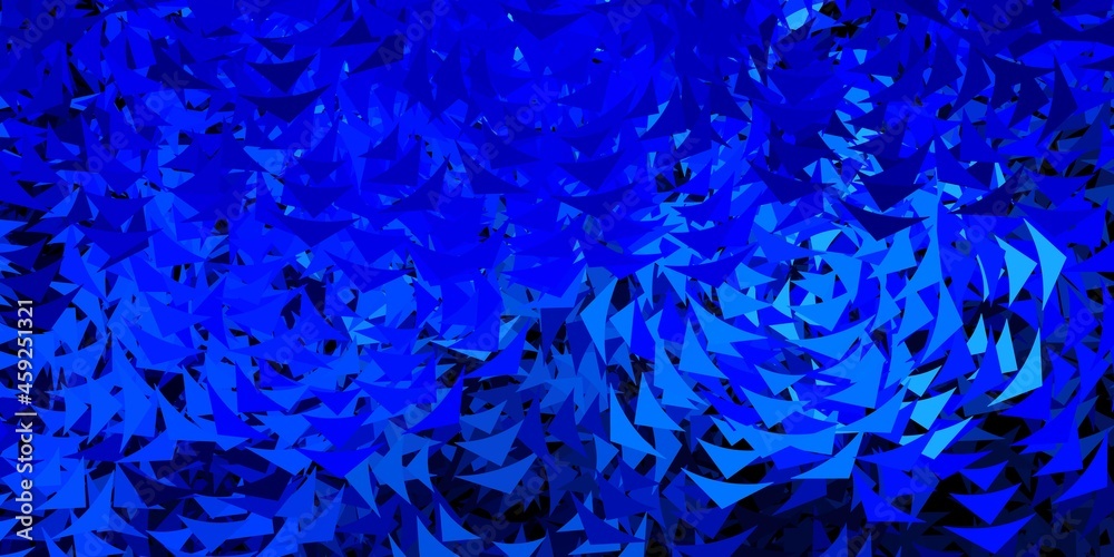 Dark blue vector background with triangles. Dark blue vector background with triangles.